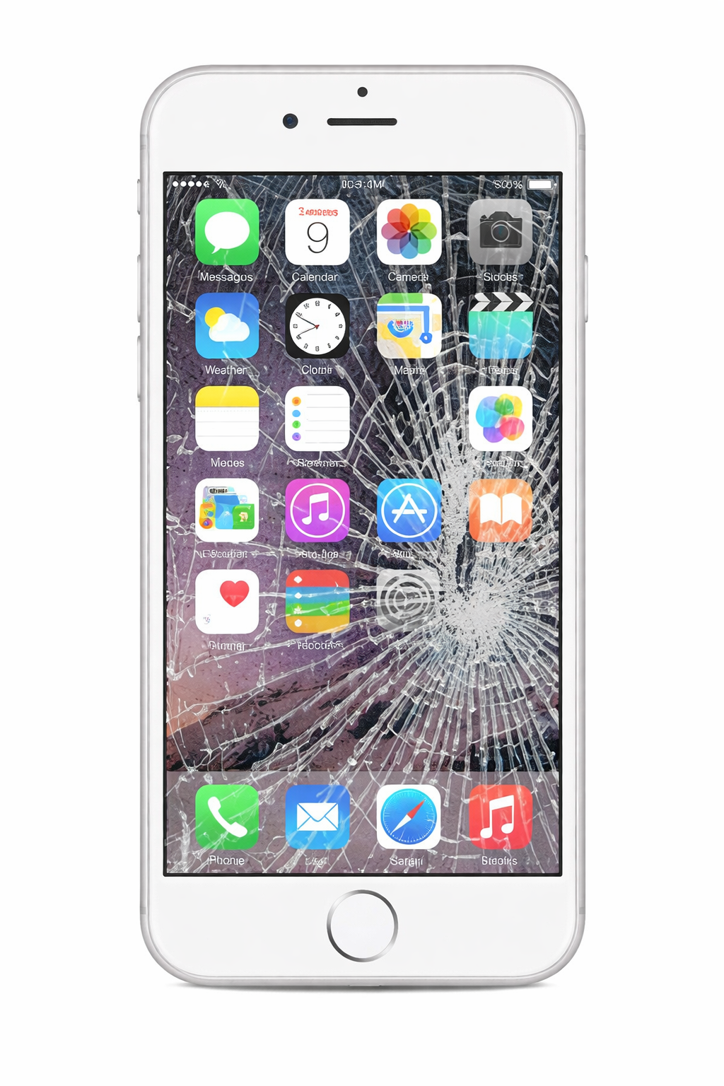 Broken phone before repair