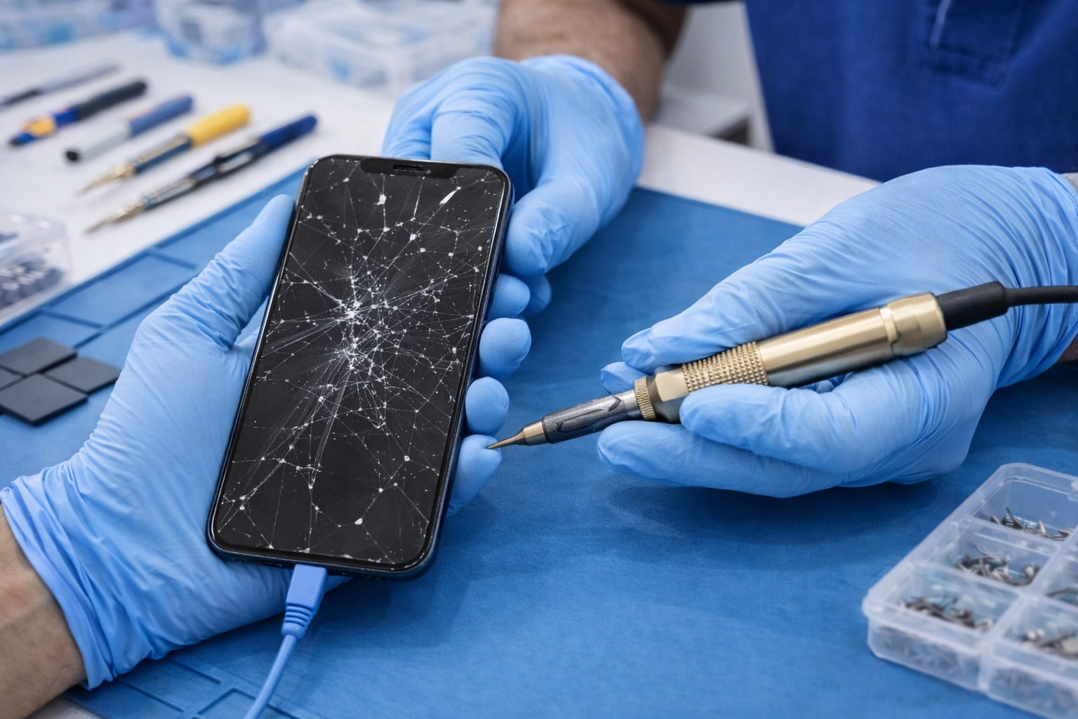 Broken glass repair service